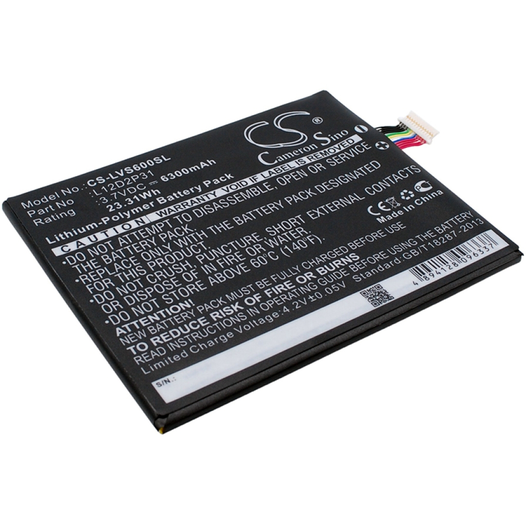 Batería de la tableta Lenovo CS-LVS600SL