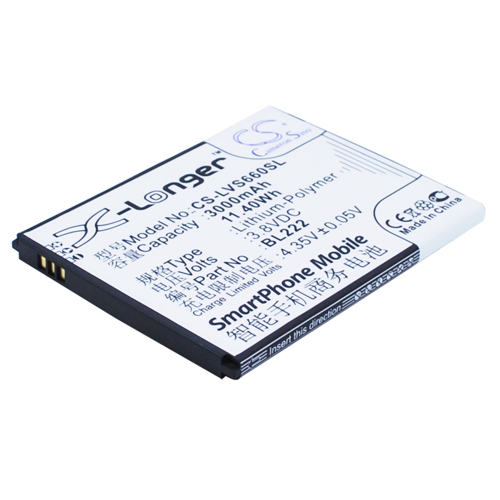 Batería del teléfono móvil Lenovo CS-LVS660SL
