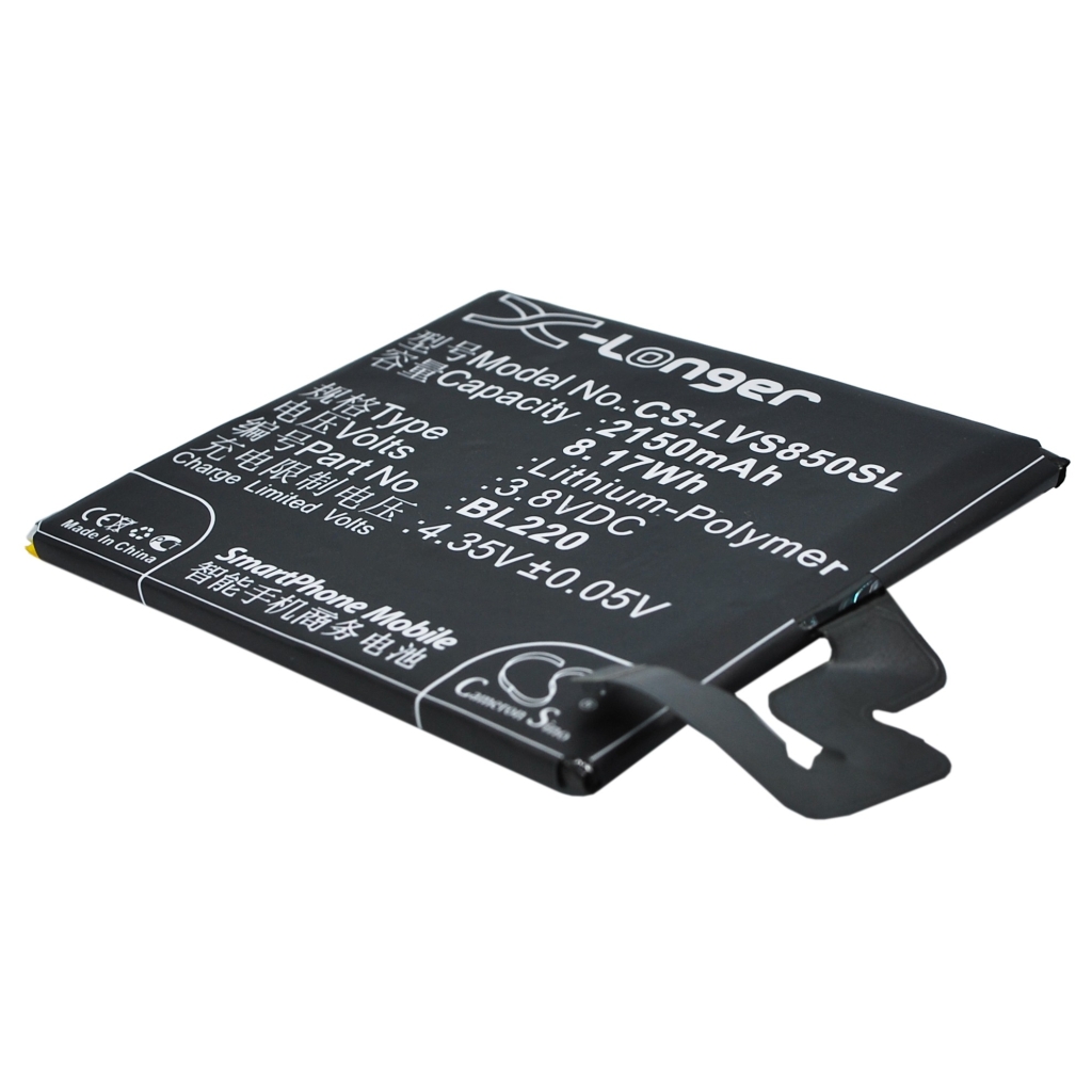Batería del teléfono móvil Lenovo CS-LVS850SL