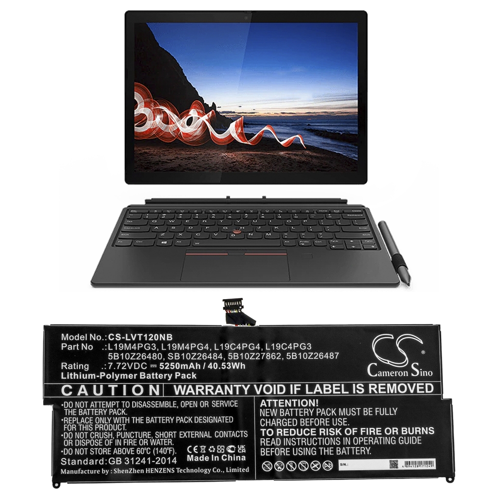 Batería para portátil Lenovo CS-LVT120NB