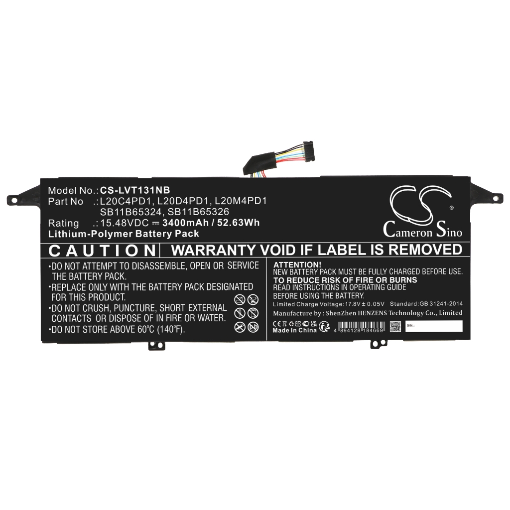 Batería para portátil Lenovo CS-LVT131NB