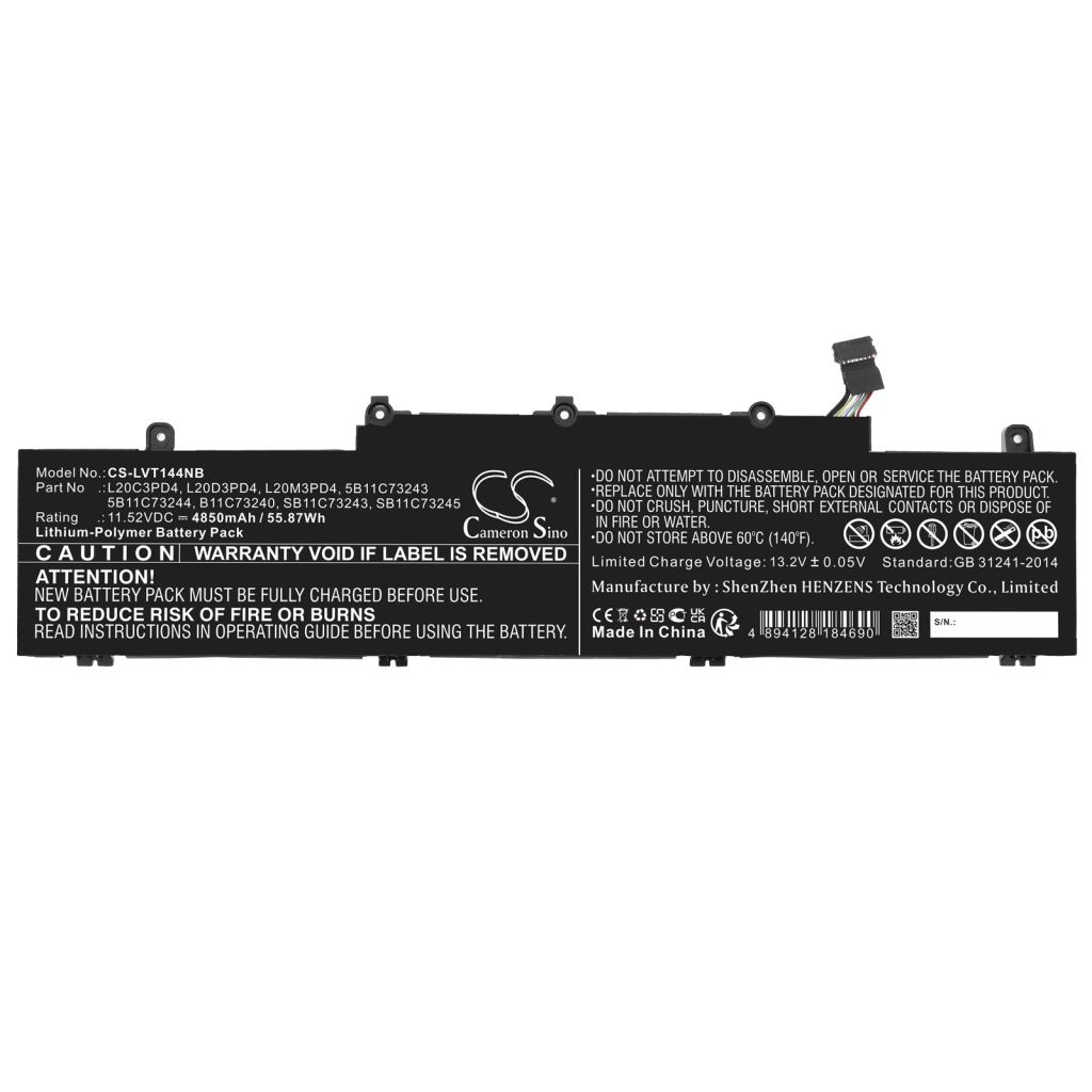 Batería para portátil Lenovo CS-LVT144NB