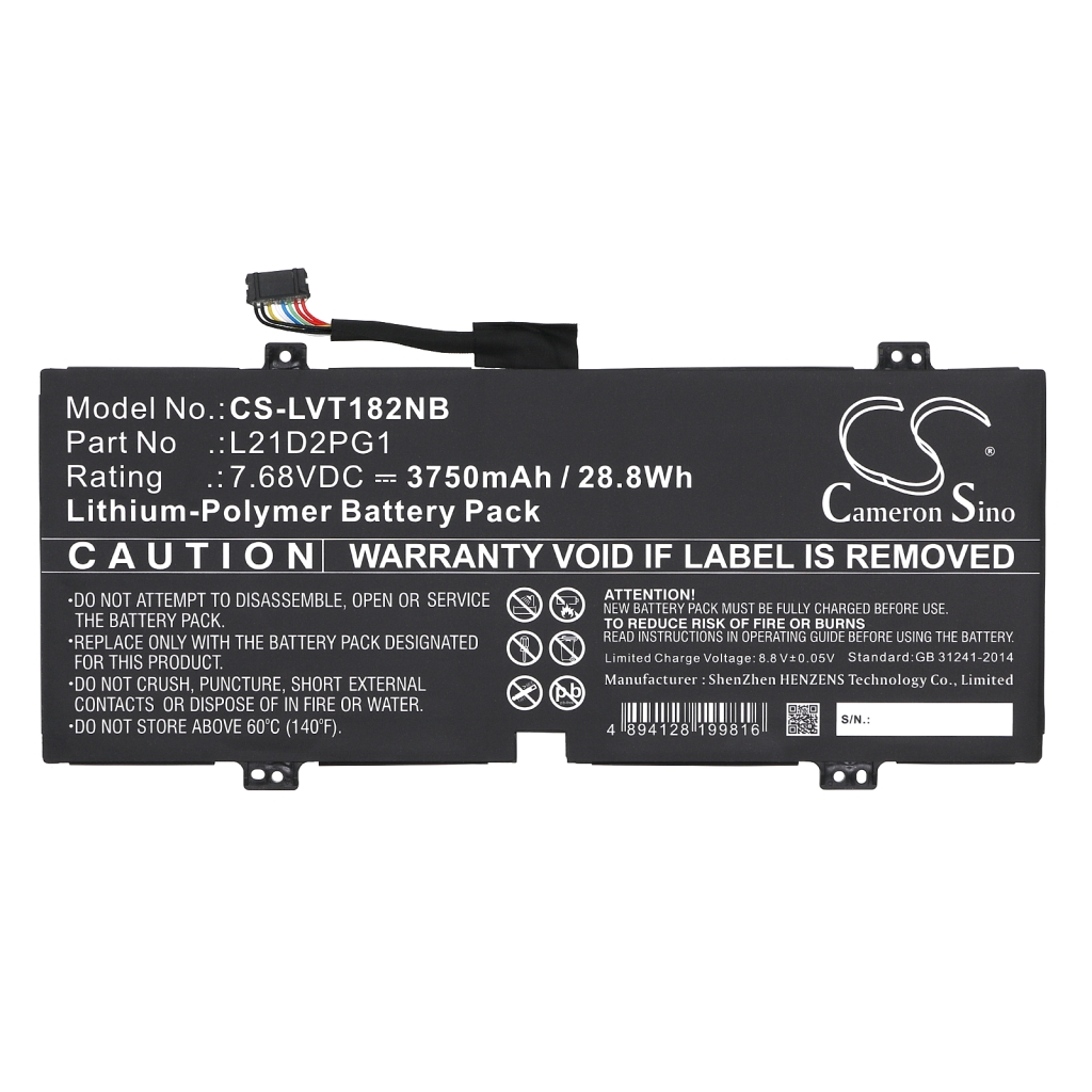 Batería para portátil Lenovo CS-LVT182NB