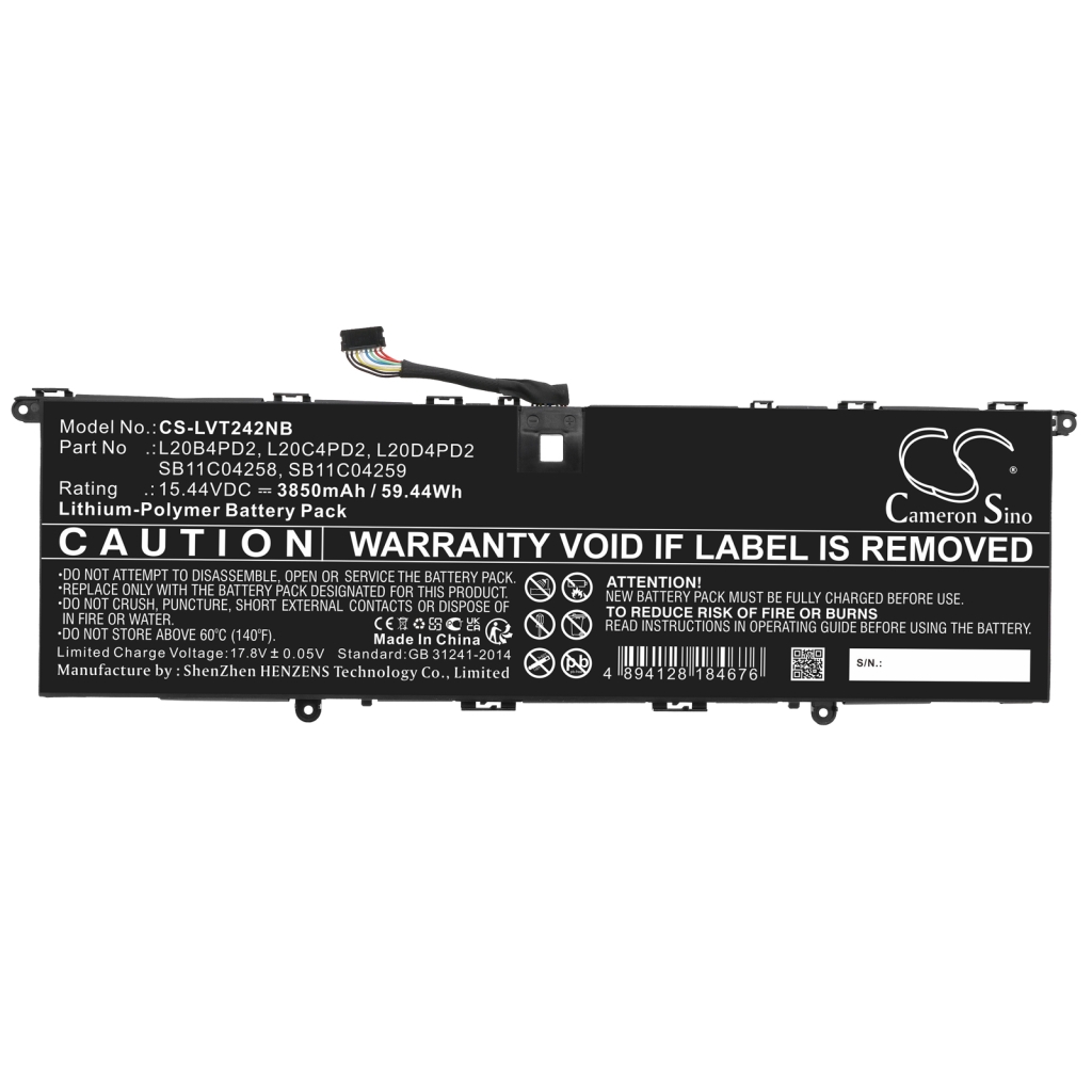 Batería para portátil Lenovo CS-LVT242NB