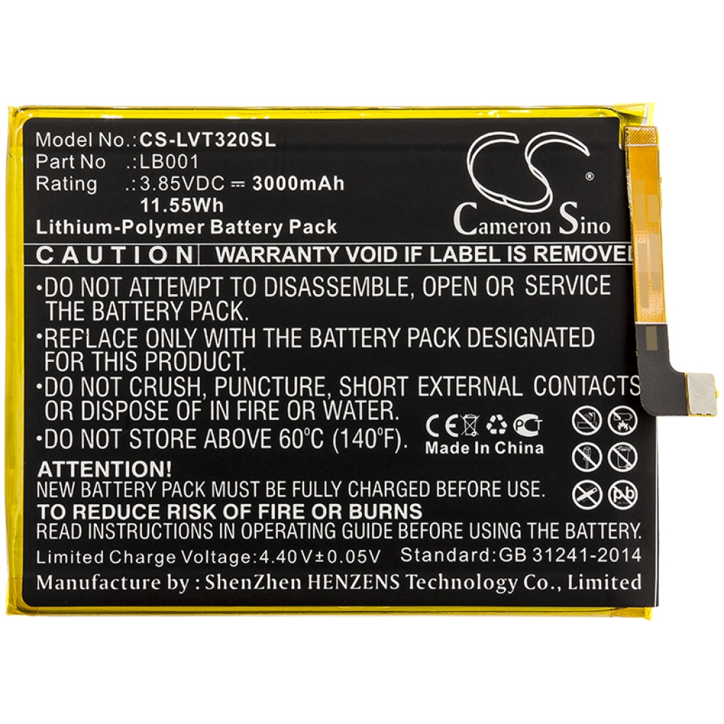Batería del teléfono móvil Lenovo CS-LVT320SL