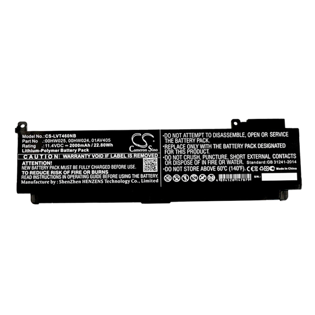 Batería para portátil Lenovo ThinkPad T460s(20F9A02PCD)