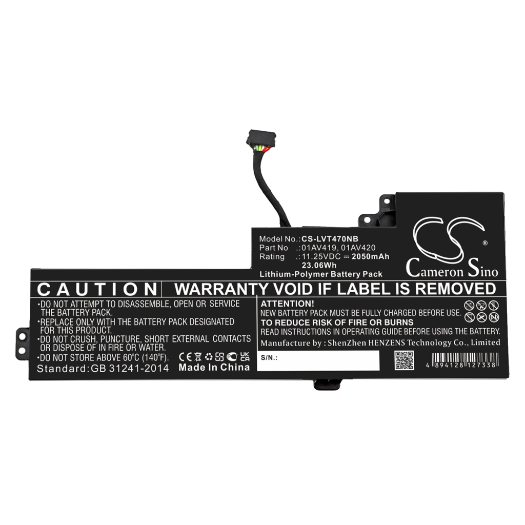 Batería para portátil Lenovo ThinkPad T480(20L5001YCD)