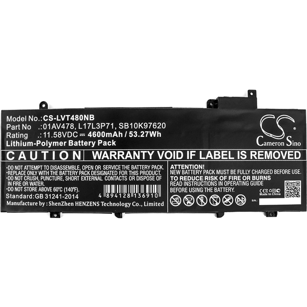 Batería para portátil Lenovo CS-LVT480NB