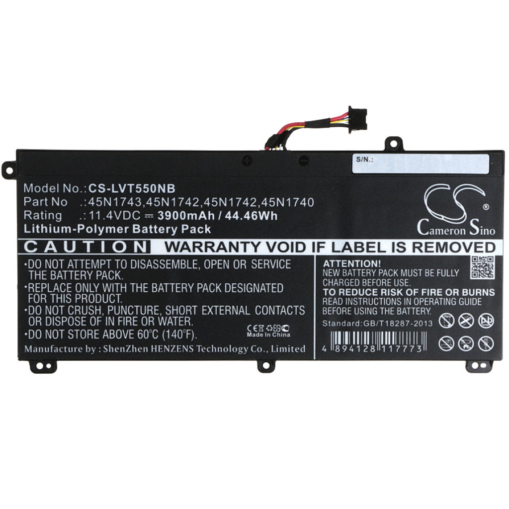 Batería para portátil Lenovo CS-LVT550NB