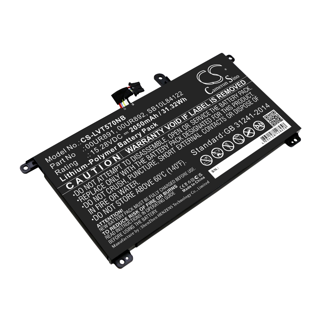 Batería para portátil Lenovo ThinkPad T580(20L9A006CD)
