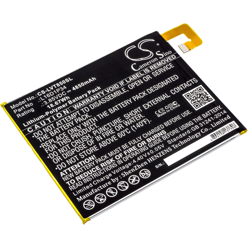 Batería de la tableta Lenovo CS-LVT850SL