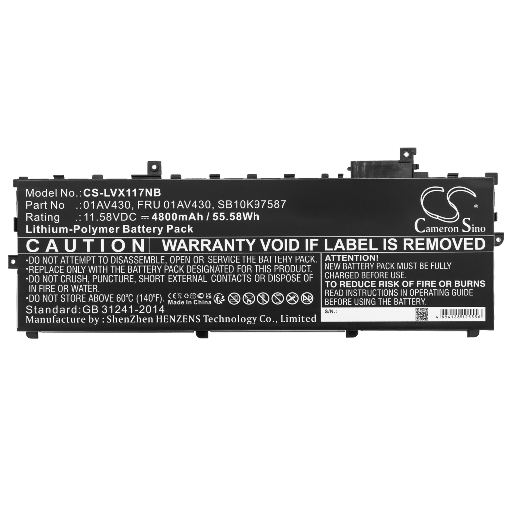 Batería para portátil Lenovo CS-LVX117NB