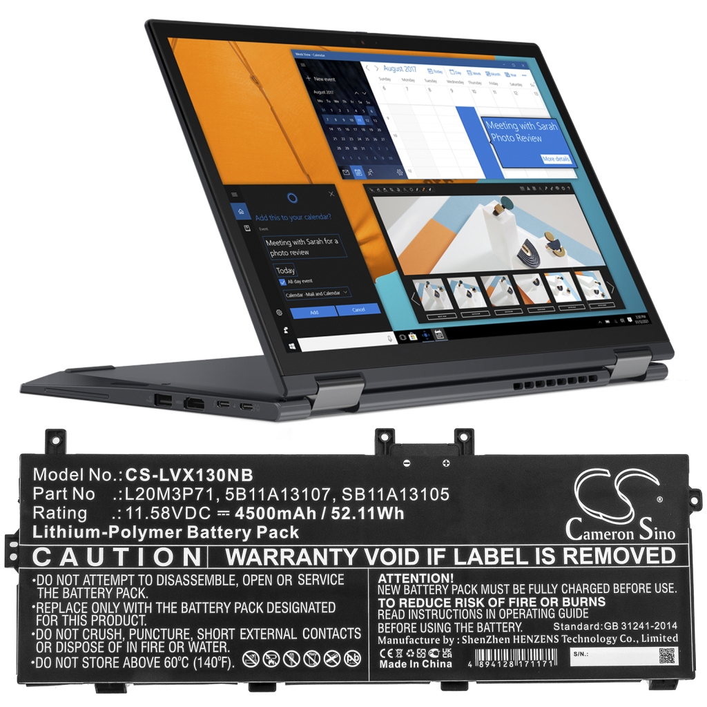 Batería para portátil Lenovo CS-LVX130NB