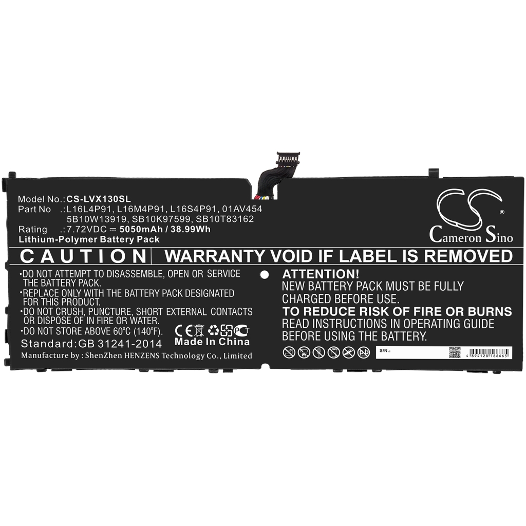 Batería de la tableta Lenovo CS-LVX130SL