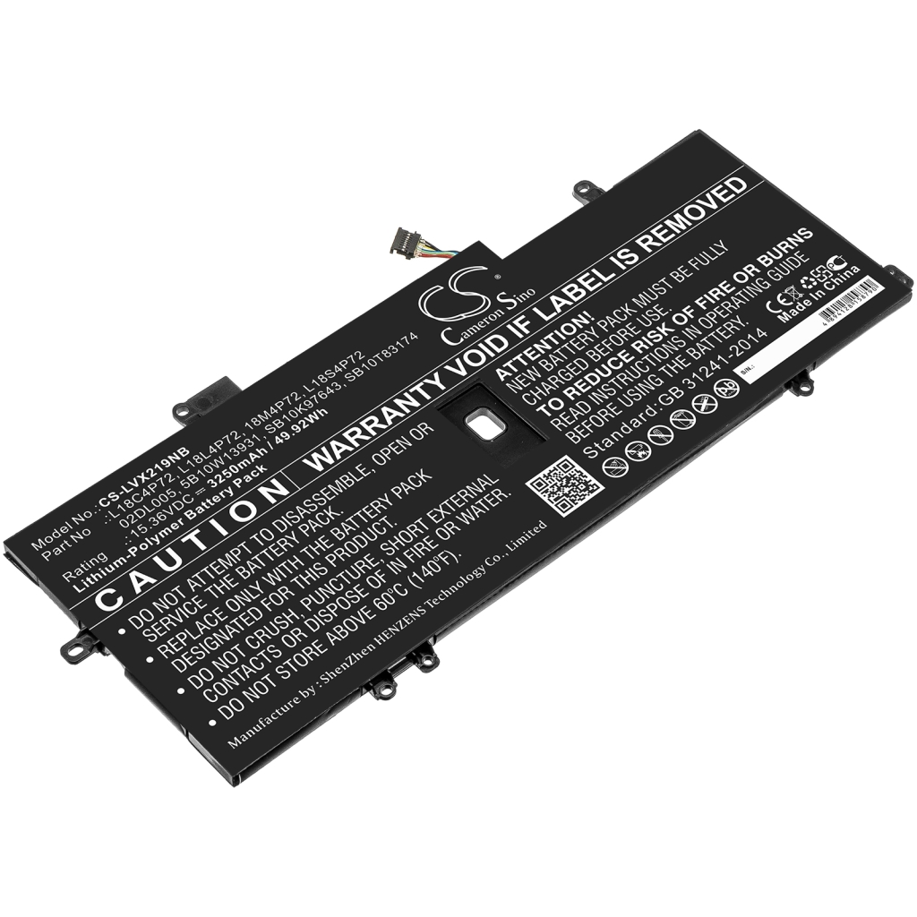 Batería para portátil Lenovo CS-LVX219NB