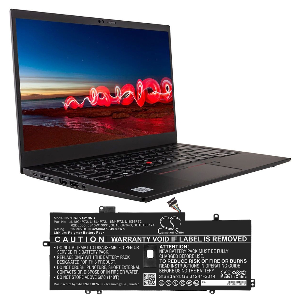 Batería para portátil Lenovo CS-LVX219NB