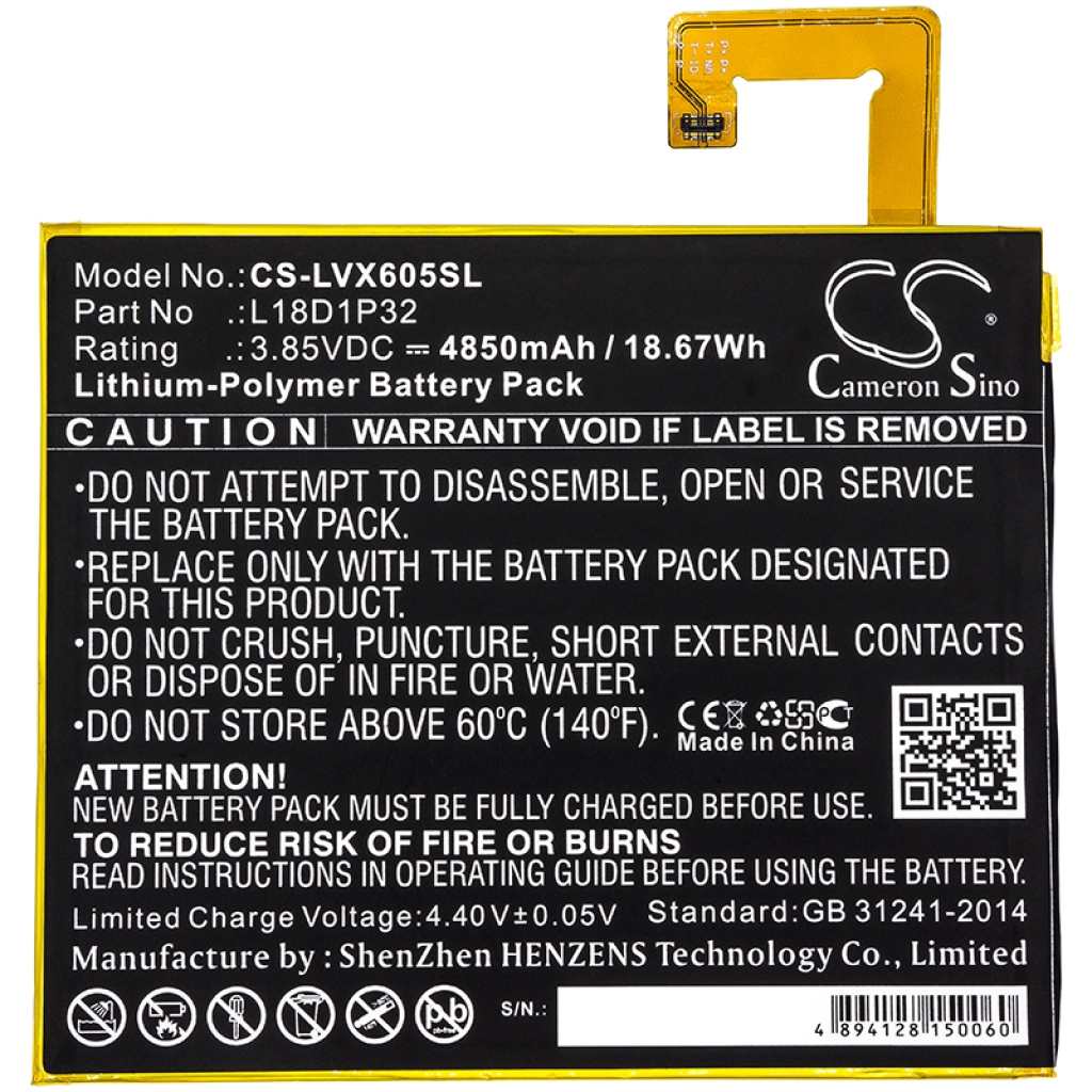 Batería de la tableta Lenovo CS-LVX605SL