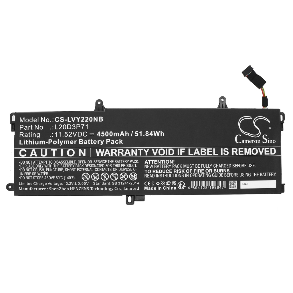 Batería para portátil Lenovo CS-LVY220NB