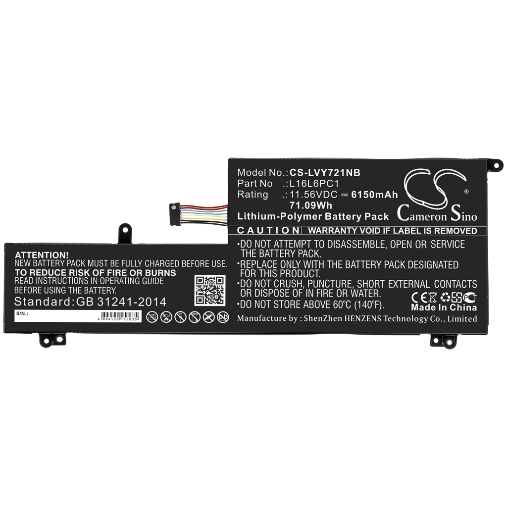 Batería para portátil Lenovo CS-LVY721NB