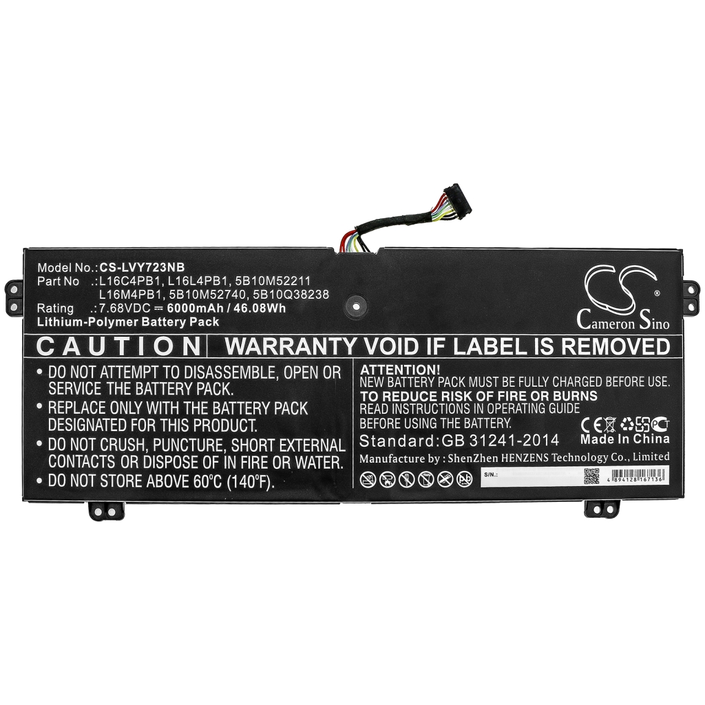 Batería para portátil Lenovo CS-LVY723NB