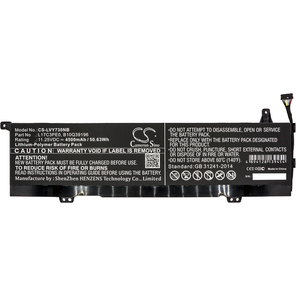 Batería para portátil Lenovo CS-LVY730NB