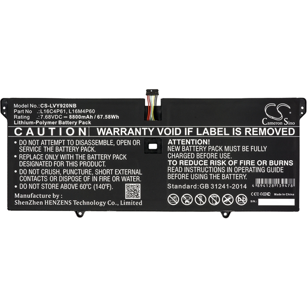 Batería para portátil Lenovo CS-LVY920NB