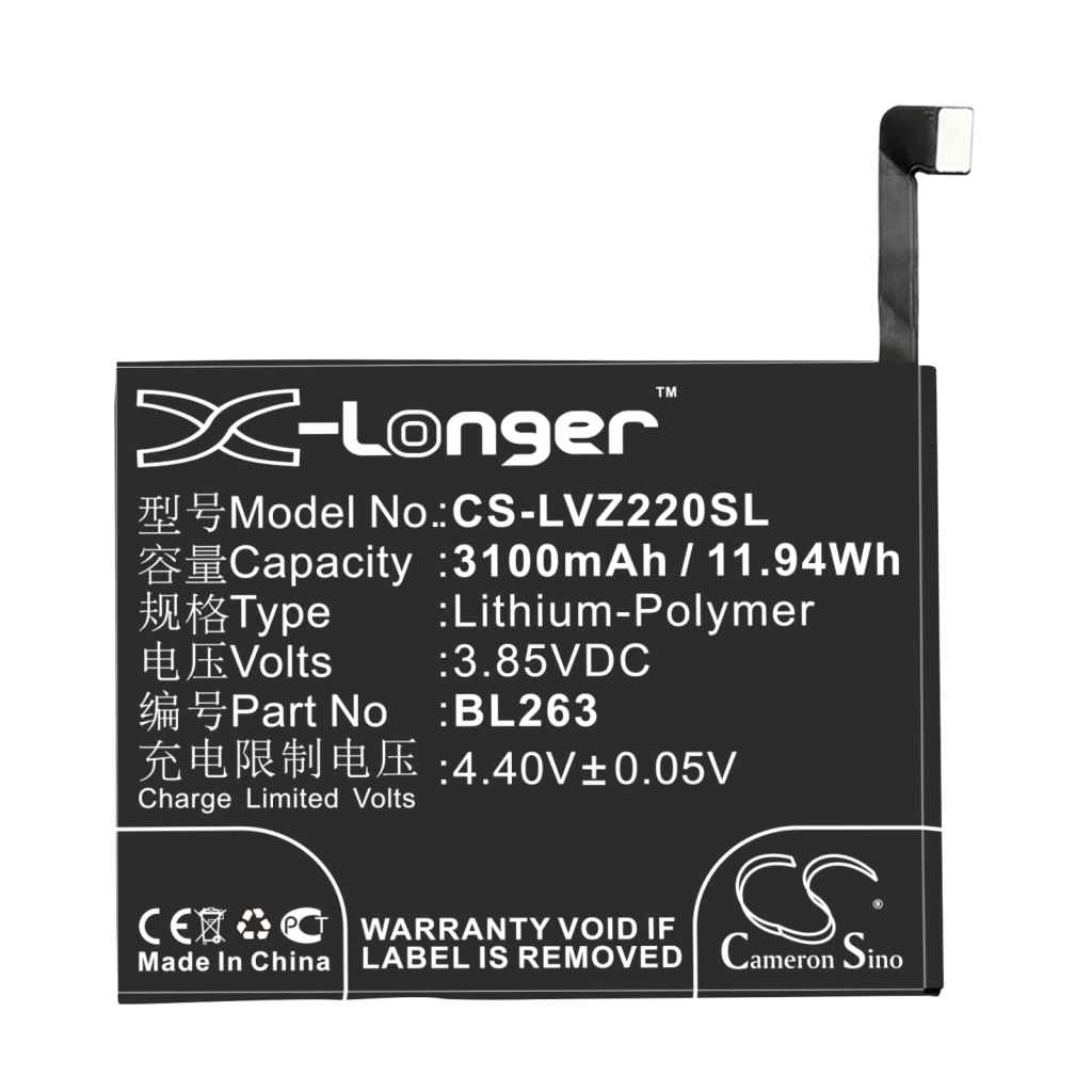 Batería del teléfono móvil Lenovo K920