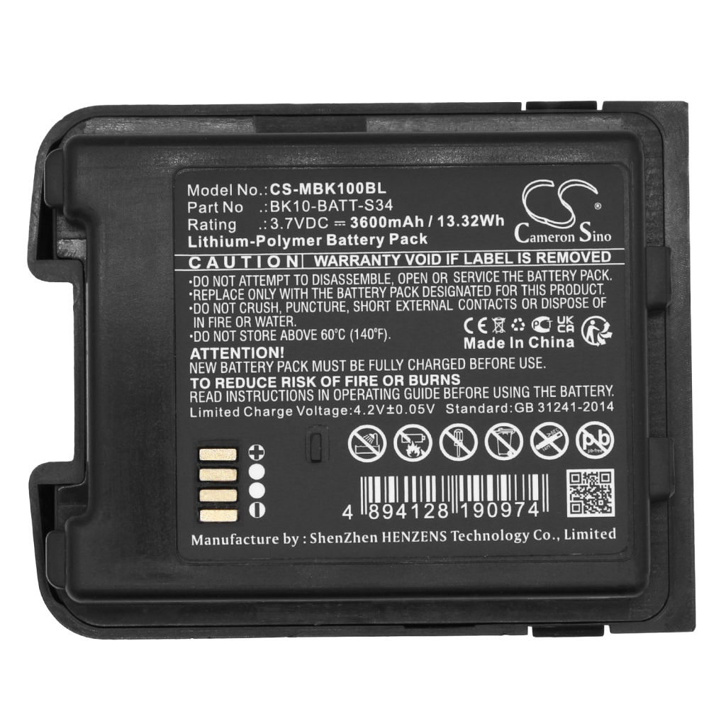 Batería de código de barras, escáner M3 Mobile CS-MBK100BL