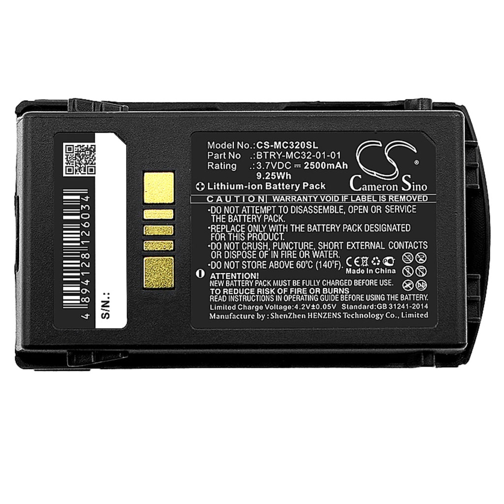 Batería de código de barras, escáner Zebra MC32N0