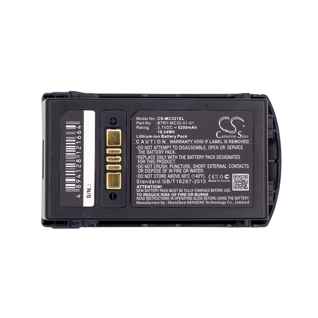Batería de código de barras, escáner Zebra MC32N0