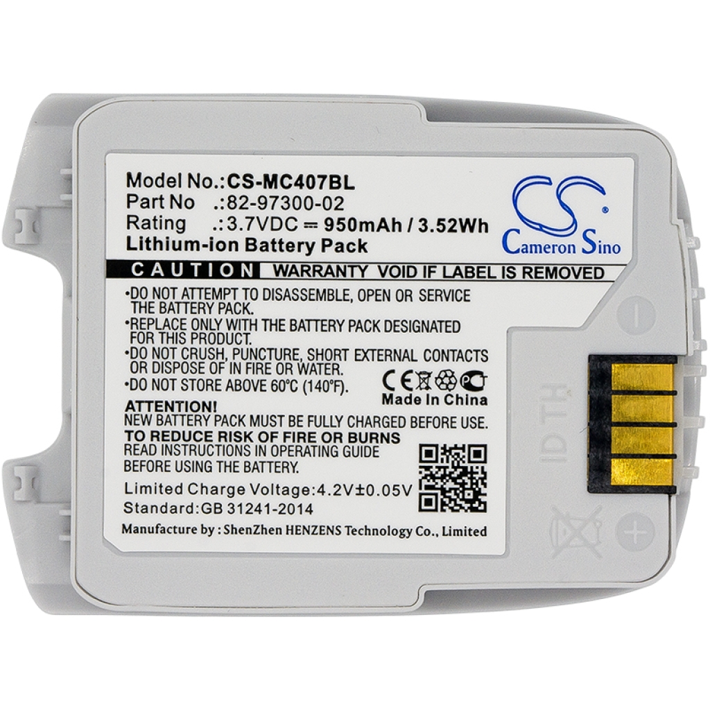 Batería de código de barras, escáner Motorola CS-MC407BL