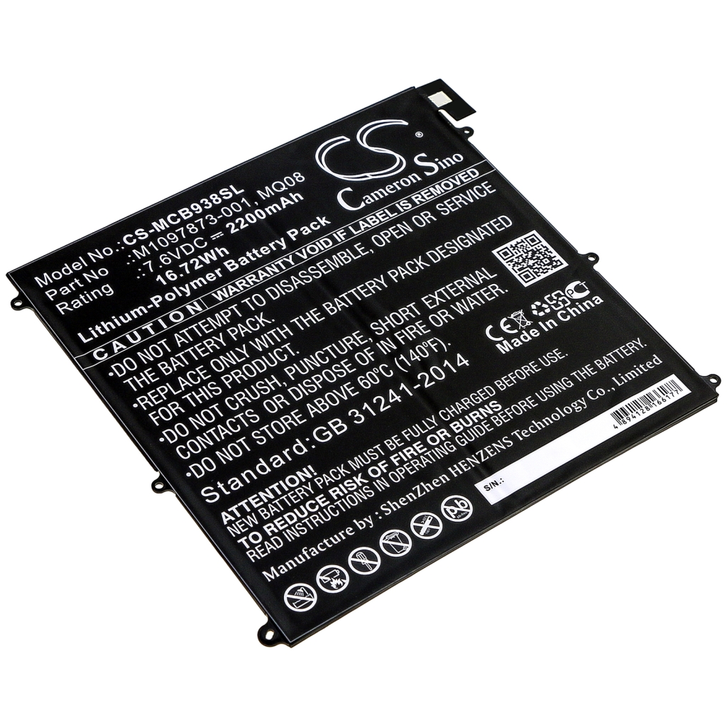 Batería de la tableta Microsoft CS-MCB938SL
