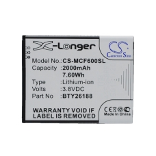 Reemplazo de batería compatible para Posh B01-E500,BTY26188,BTY26188MOBISTEL/STD