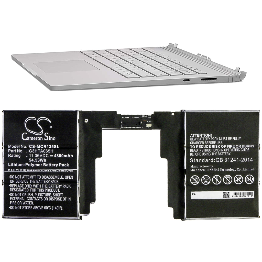Batería de la tableta Microsoft CS-MCR135SL