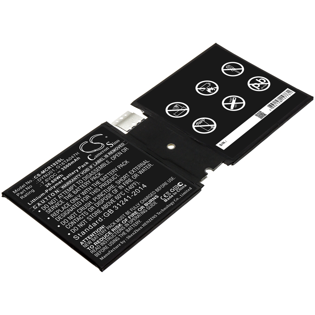 Batería de la tableta Microsoft CS-MCR192SL