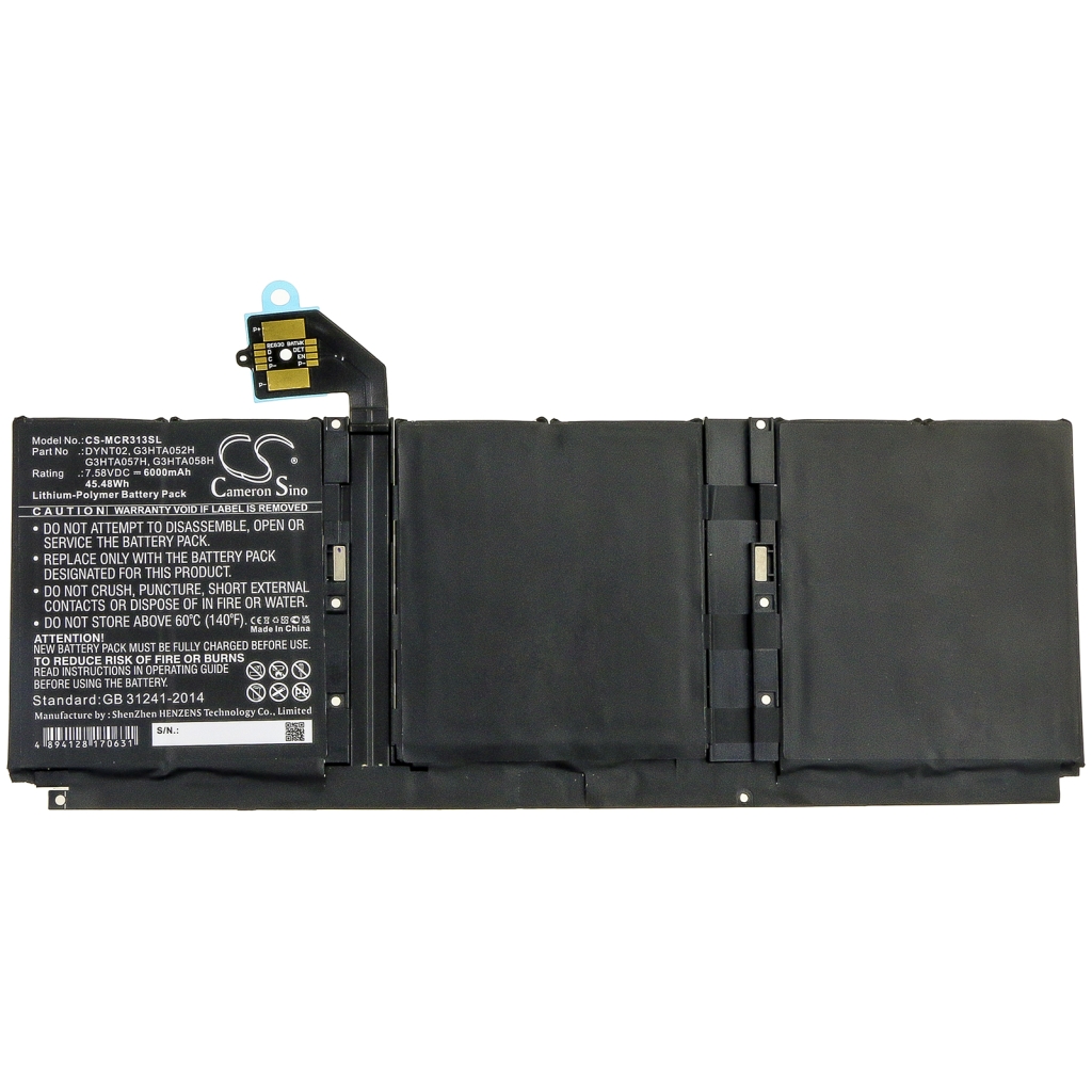 Batería de la tableta Microsoft CS-MCR313SL