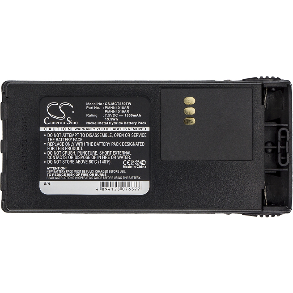 Batería de radio de dos vías Motorola CS-MCT250TW