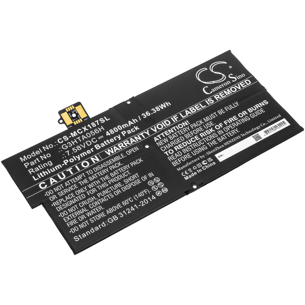 Batería de la tableta Microsoft CS-MCX187SL
