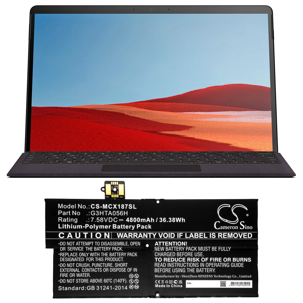 Batería de la tableta Microsoft CS-MCX187SL