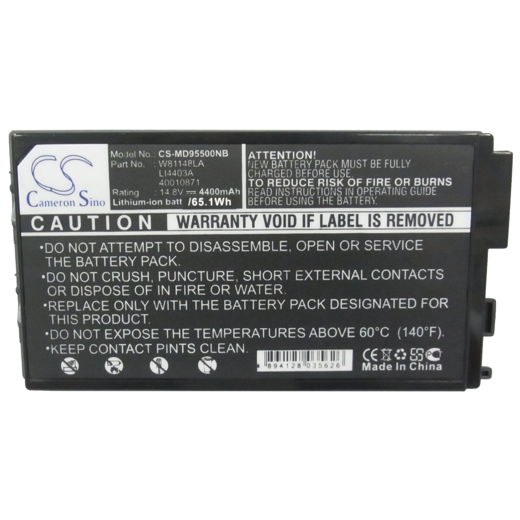 Batería para portátil Medion MD95500