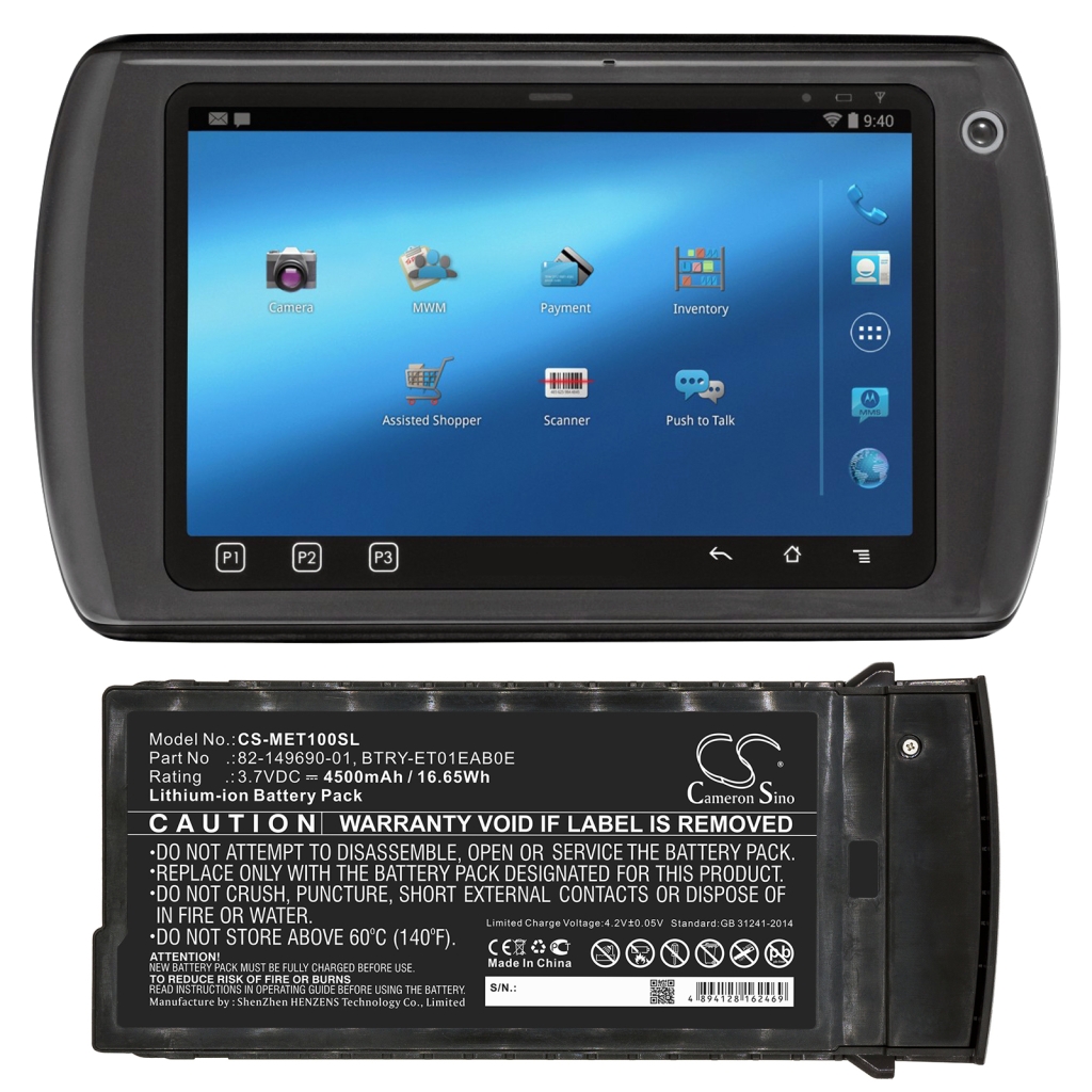Batería de la tableta Motorola CS-MET100SL