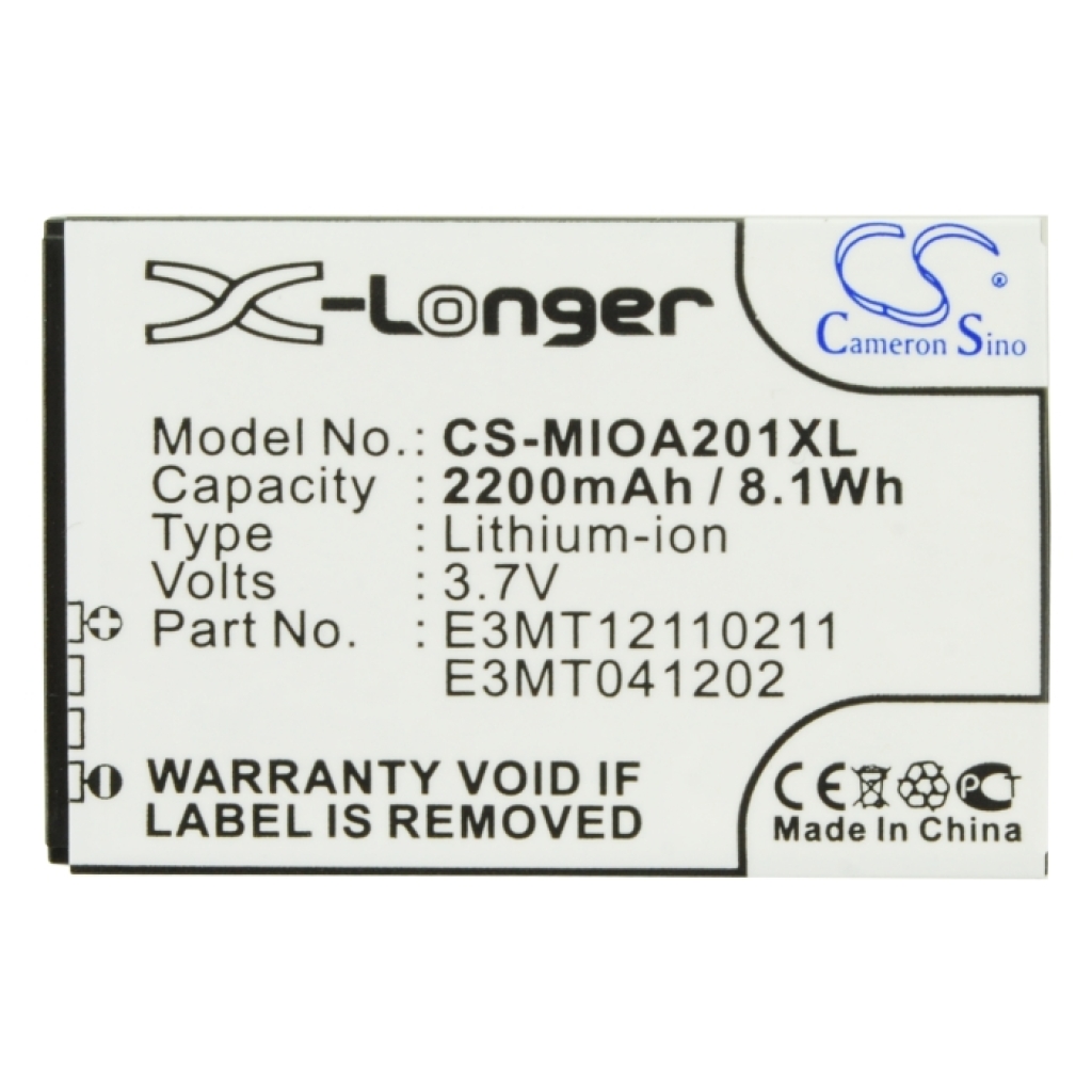 Batería del teléfono móvil Mitac CS-MIOA201XL