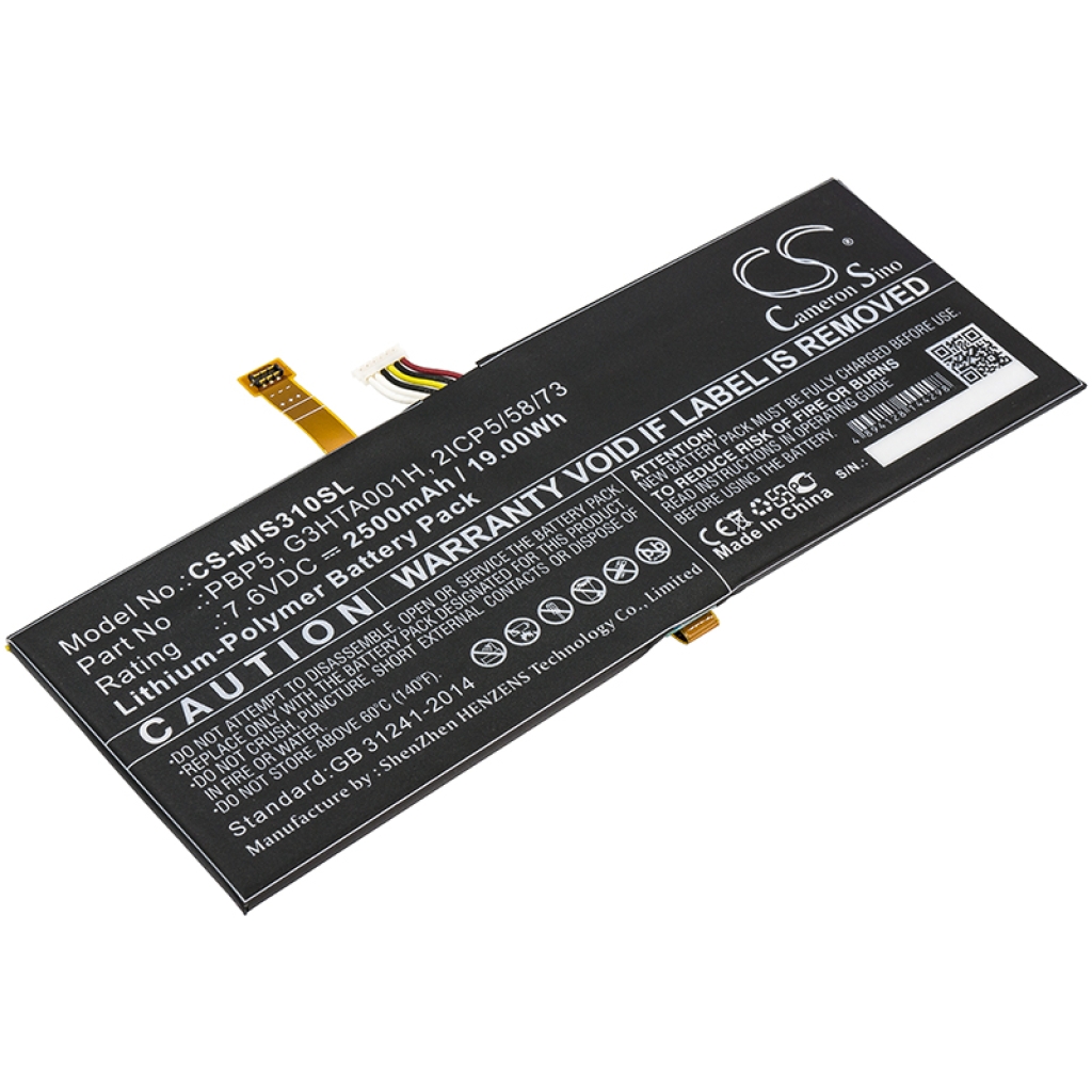 Batería de la tableta Microsoft CS-MIS310SL