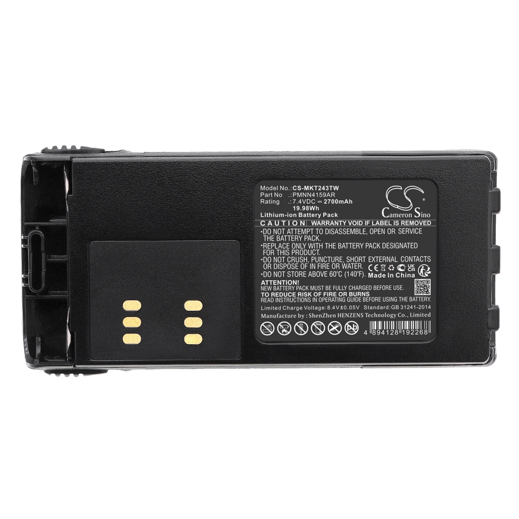 Batería de radio de dos vías Motorola CS-MKT243TW