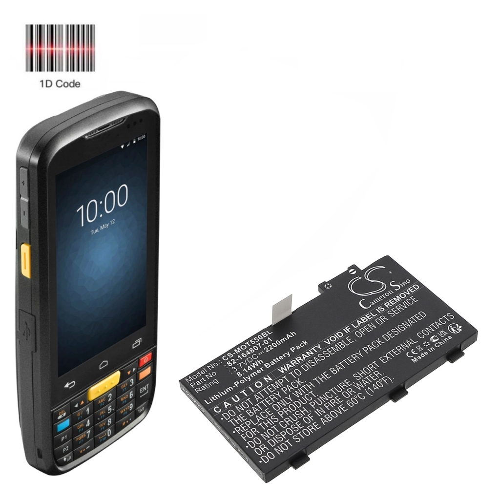 Batería de código de barras, escáner Zebra RFD8500