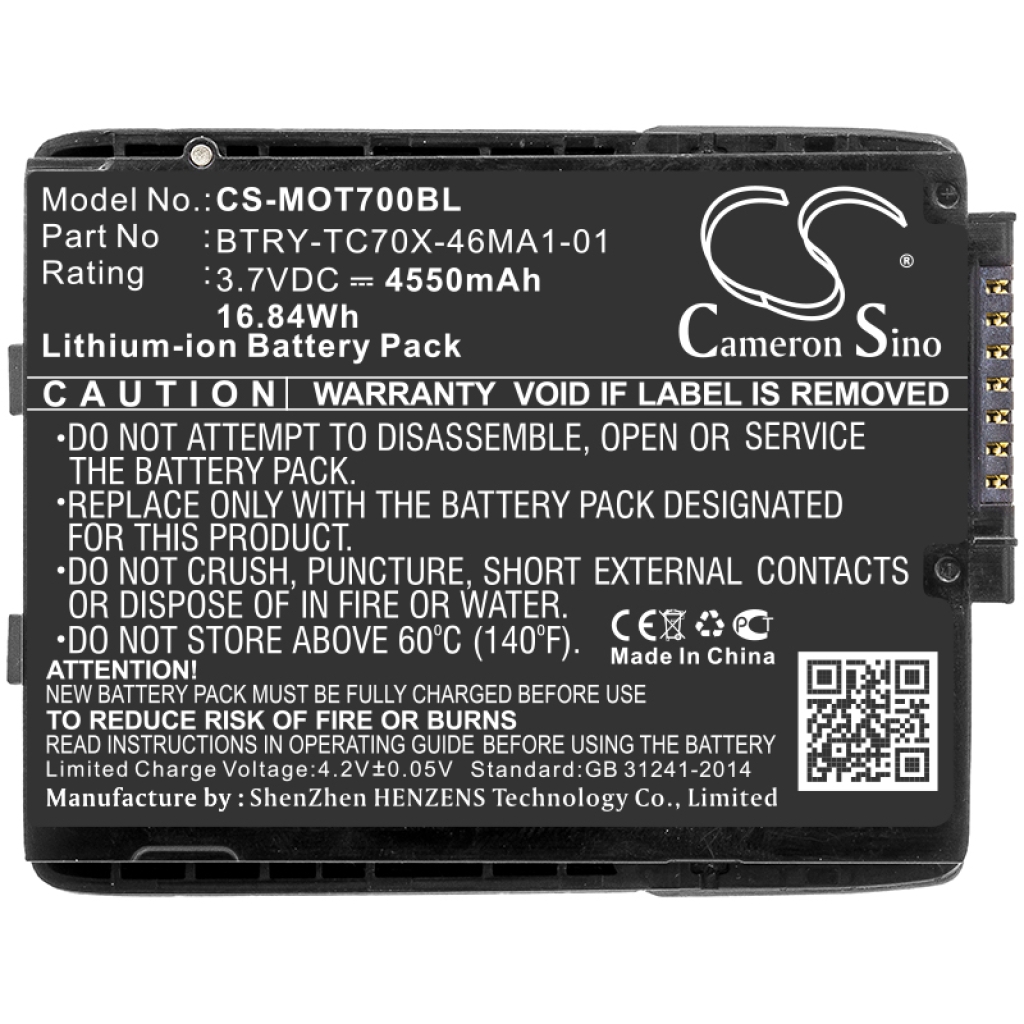 Batería de código de barras, escáner Motorola TC700H