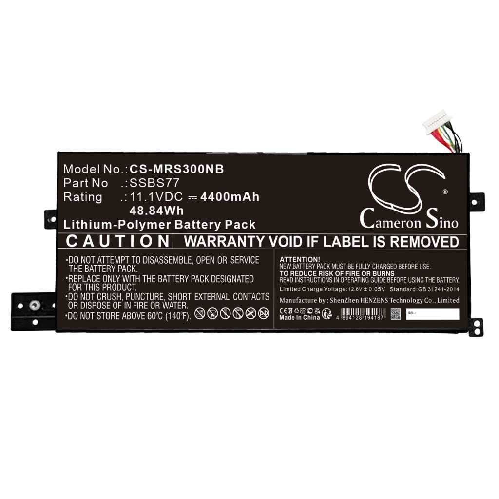 Batería para portátil Mechrevo CS-MRS300NB