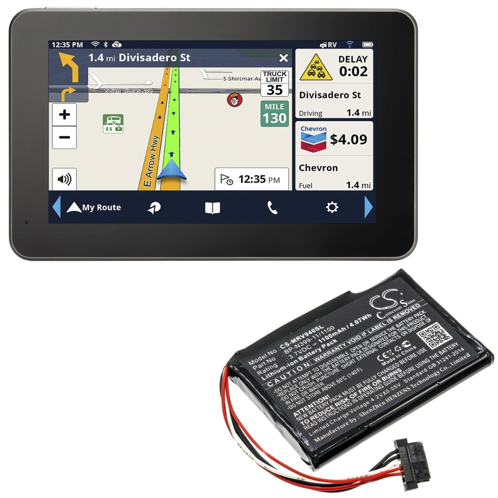 GPS, Batería del Navegador Magellan CS-MRV940SL