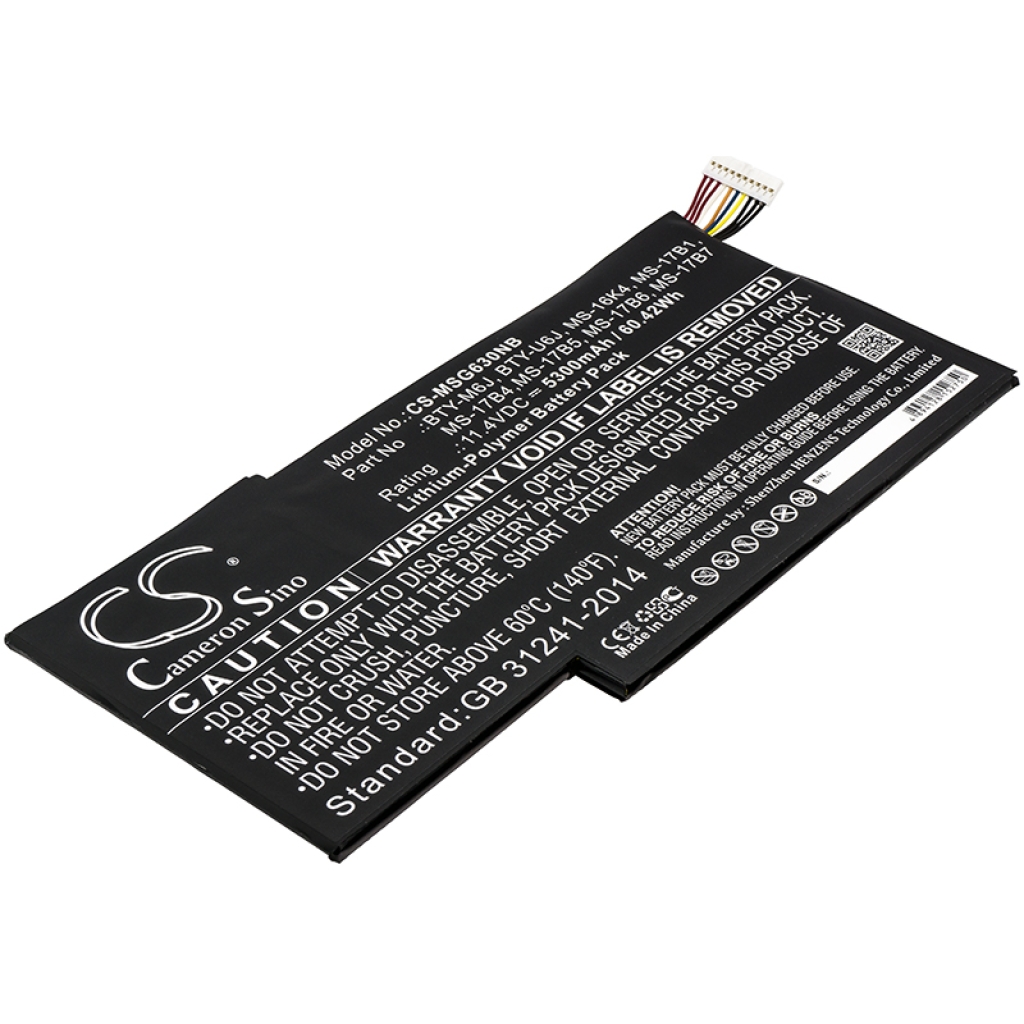 Batería para portátil MSI CS-MSG630NB