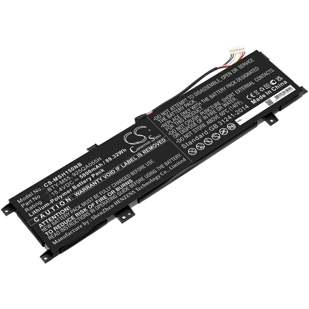 Batería para portátil MSI CS-MSH150NB